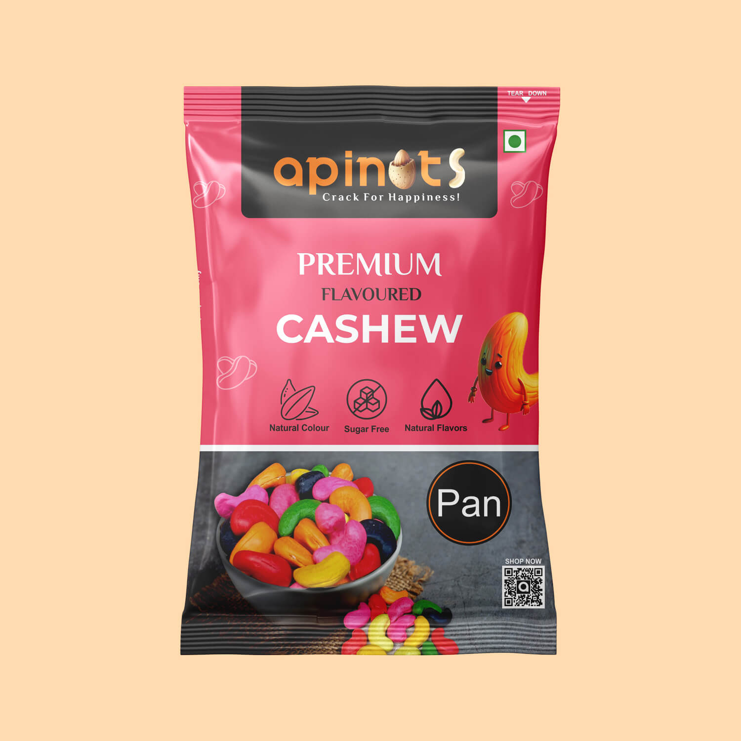 Apinuts Flavoured Cashew PAN 25gm