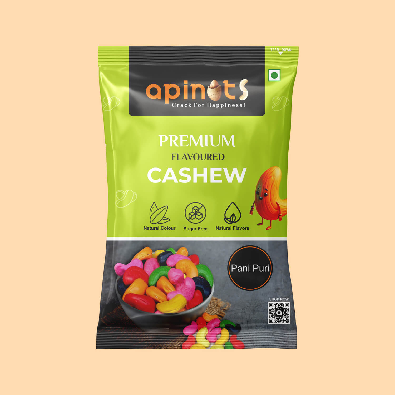 Apinuts Flavoured Cashew PANIPURI 25gm